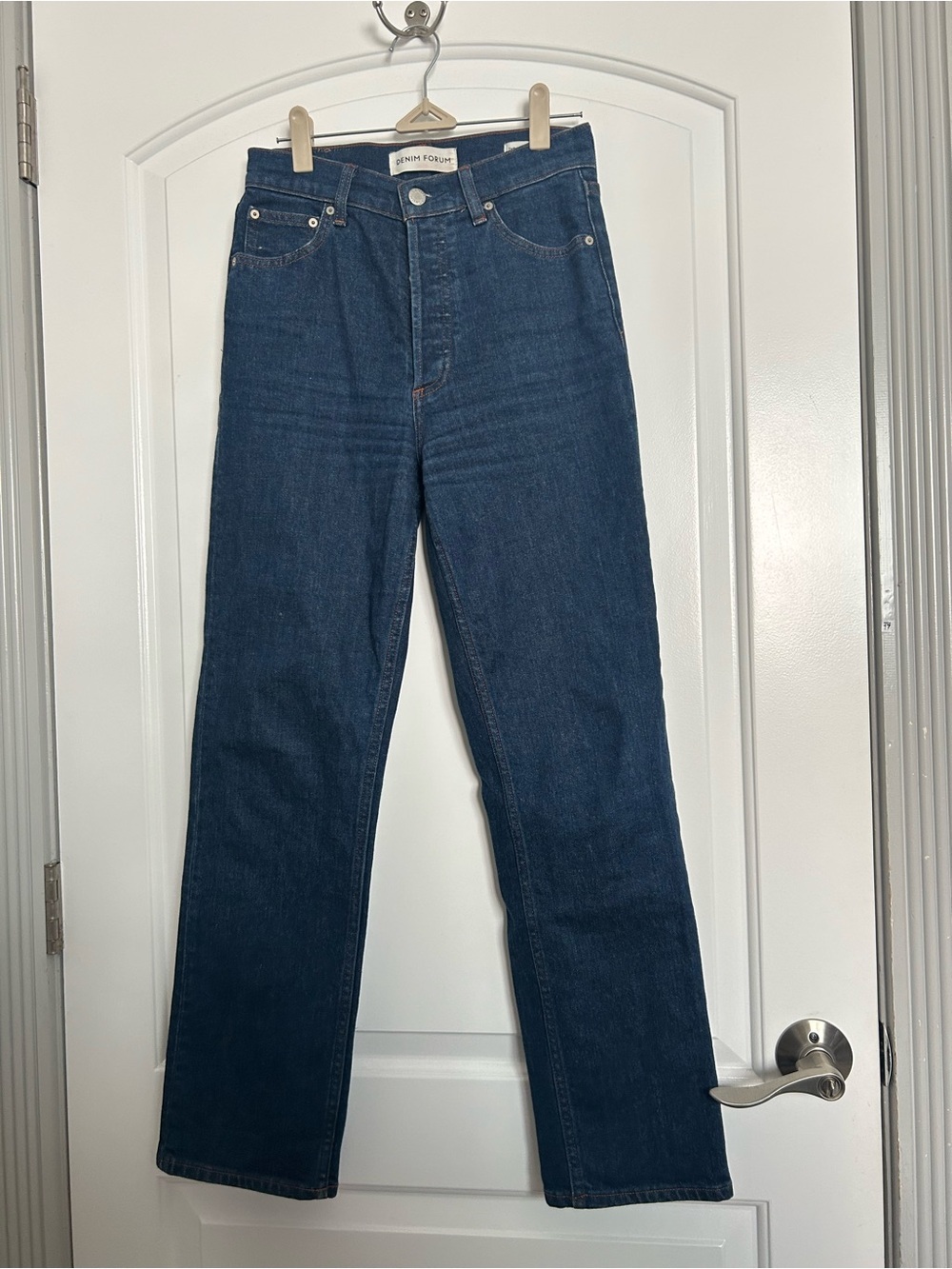 Aritzia Denim Forum Arlo High Rise Straight Jeans Size 26 Blue Indigo chic 90s